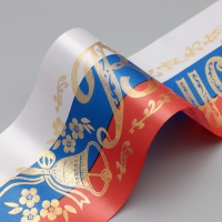 Лента "Выпускник", триколор, атлас, с годом, фольга Лента "Выпускник", триколор, атлас, с годом, фольга