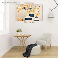 Картина модульная на подрамнике "Цветы в вазе" (2-25х50, 30х60 см) 80х60 см Картина модульная на подрамнике "Цветы в вазе" (2-25х50, 30х60 см) 80х60 см