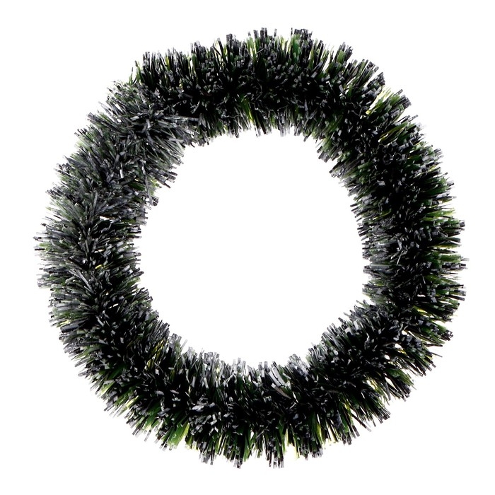 Декор &laquo;Новогодний венок&raquo;, набор 3 шт., размер 1 шт. &mdash; 6,5 см, цвет тёмно-зелёный