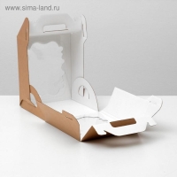 Коробка под торт, крафт, с окном, 18 х 18 х 22 см Коробка под торт, крафт, с окном, 18 х 18 х 22 см