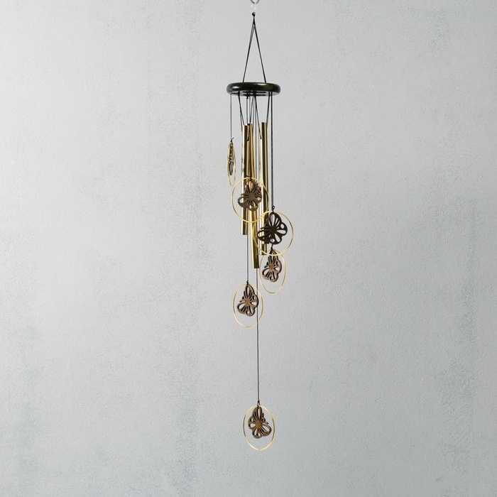 Музыка ветра металл Музыка ветра металл "Бабочки" 4 трубки 70 см