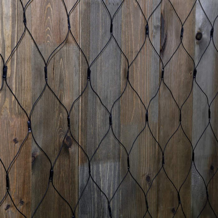 Гирлянда &laquo;Сеть&raquo; 2 &times; 1.5 м, IP44, УМС, тёмная нить, 192 LED, свечение синее, 220 В