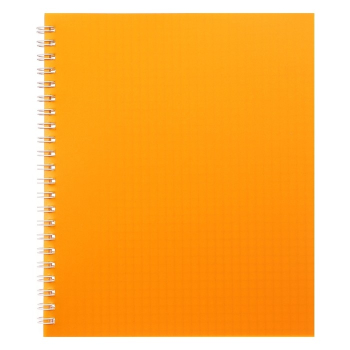 Тетрадь на гребне A5 48 листов в клетку Calligrata Оранжевая, пластиковая обложка, блок офсет Тетрадь на гребне A5 48 листов в клетку Calligrata Оранжевая, пластиковая обложка, блок офсет