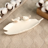 Подставка для мелочей "Пташки" 21х8х5см, белая Подставка для мелочей "Пташки" 21х8х5см, белая