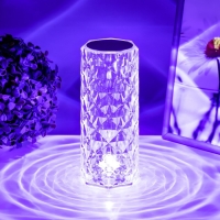 Настольная лампа с ПДУ "Призма" LED RGB АКБ 9,5х9х21,5 см RISALUX