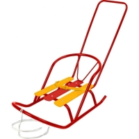 Кукольные санки с толкателем, цвет красный Кукольные санки с толкателем, цвет красный