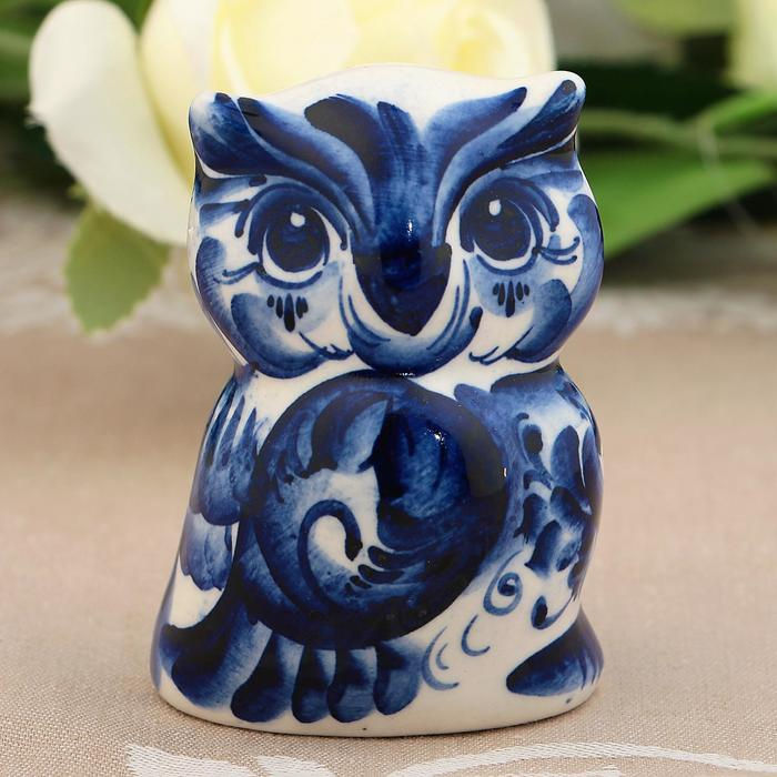 Сувенир &laquo;Сова Софа&raquo;, 8 см, гжель