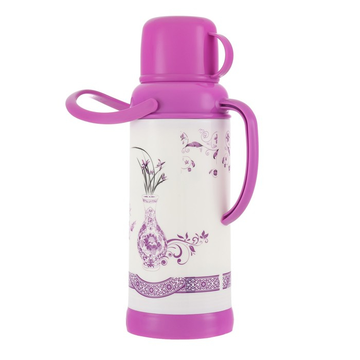 Термос 2 л, со стеклянной колбой 18 х 39 см, фиолетовый Термос 2 л, со стеклянной колбой 18 х 39 см, фиолетовый