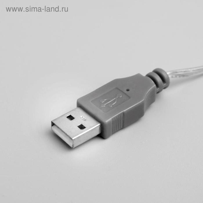 Гирлянда «Нить» 3 м с насадками «Снежинки большие», IP20, прозрачная нить, 20 LED, свечение мульти (RG/RB), мигание, USB Гирлянда «Нить» 3 м с насадками «Снежинки большие», IP20, прозрачная нить, 20 LED, свечение мульти (RG/RB), мигание, USB