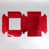 Коробка для капкейков, кондитерская упаковка с окном, 9 ячеек &laquo;Бордовая&raquo;, 25 х 25 х 10 см