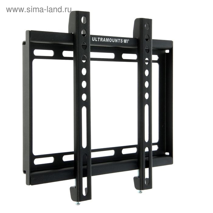 Кронштейн Ultramounts UM811F, для ТВ, фиксированный, 17-43", 19.5 мм от стены, черный
