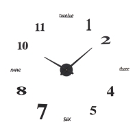 Часы настенные интерьерные, 3d, наклейка, большие, d-120 см Часы настенные интерьерные, 3d, наклейка, большие, d-120 см