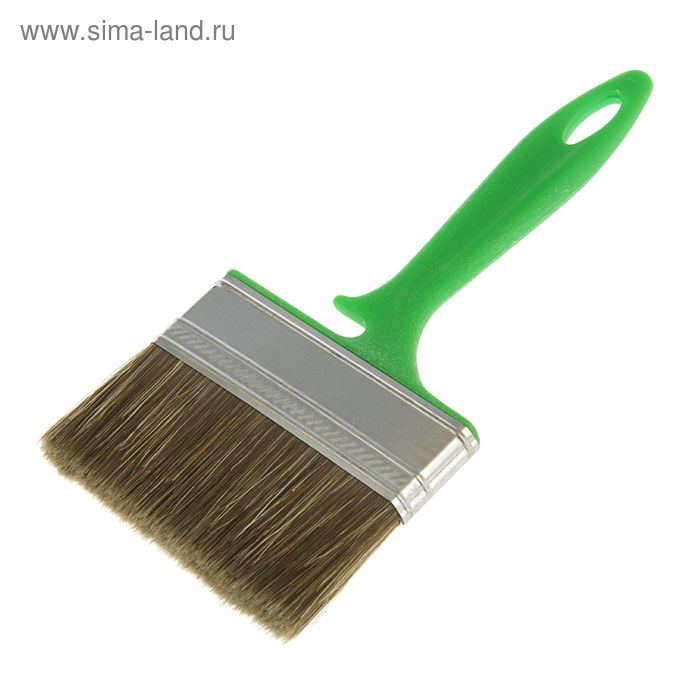 Кисть плоская Кисть плоская "АКОР", 100х12 мм, ручка пластик, смешанная щетина, для дерева