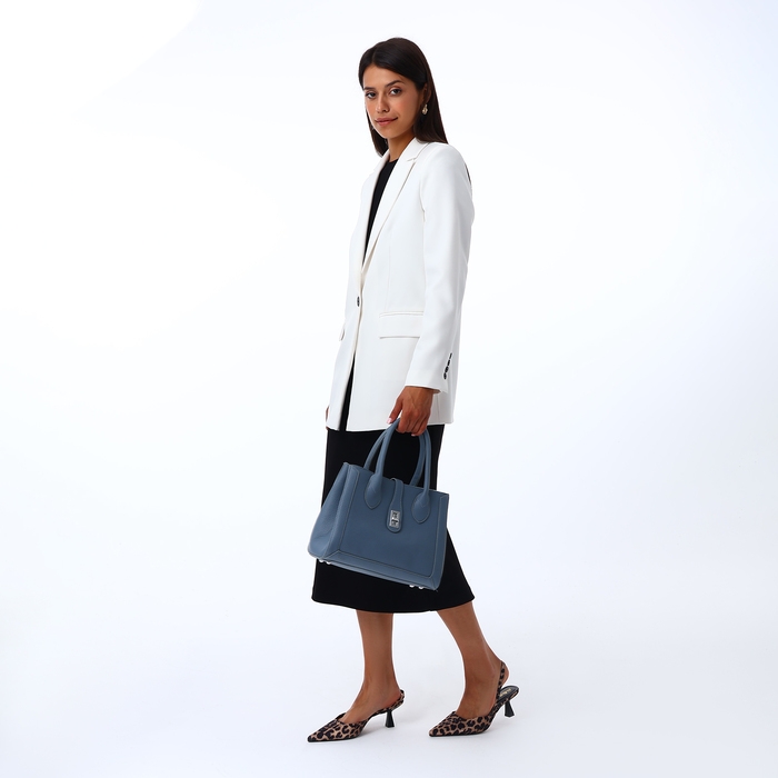 Сумка женская на молнии, TEXTURA, средний размер, цвет синий Сумка женская на молнии, TEXTURA, средний размер, цвет синий