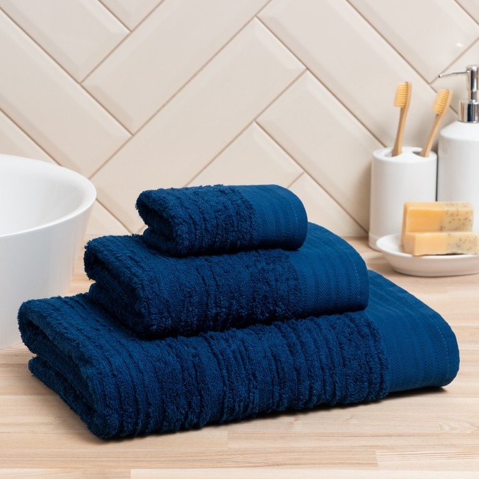 Полотенце махровое Love Life «Идеал» 50х90 см, синий, 100% хл, 450 гр/м2 Полотенце махровое Love Life «Идеал» 50х90 см, синий, 100% хл, 450 гр/м2