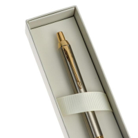 Ручка шариковая Parker IM Core K321 Brushed Metal GT M, корпус из латуни, синие чернила Ручка шариковая Parker IM Core K321 Brushed Metal GT M, корпус из латуни, синие чернила