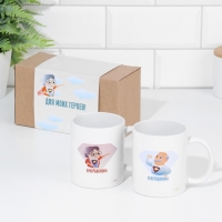 Набор кружек для двоих, сублимация "Sупер", 2 кружки, 320 мл Набор кружек для двоих, сублимация "Sупер", 2 кружки, 320 мл