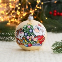 Ёлочный шар d-10 см "Подготовка к празднику" Ёлочный шар d-10 см "Подготовка к празднику"