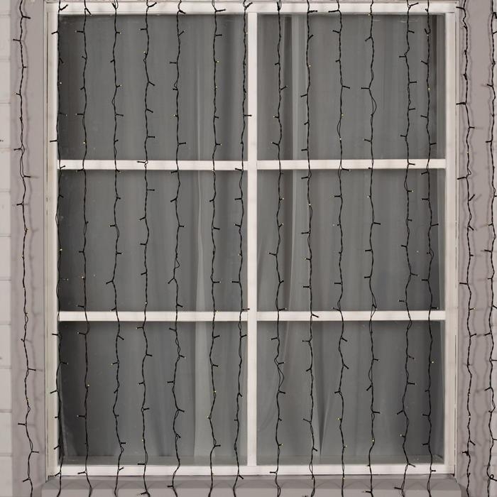 Гирлянда «Занавес» 2 × 3 м, IP44, УМС, тёмная нить, 760 SMD-LED, свечение тёплое белое, 220 В Гирлянда «Занавес» 2 × 3 м, IP44, УМС, тёмная нить, 760 SMD-LED, свечение тёплое белое, 220 В