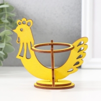 Подставка Пасхальная "Курочка" 9,5х8,5х8,3 см (набор 5 деталей) жёлтый Подставка Пасхальная "Курочка" 9,5х8,5х8,3 см (набор 5 деталей) жёлтый