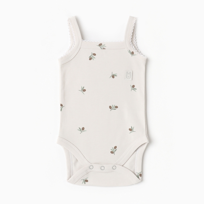 Боди-майка Крошка Я Olives, р. 62-68, молочный