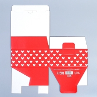 Коробка подарочная сборная, упаковка, &laquo;Люблю&raquo;, 15 х 15 х 7 см