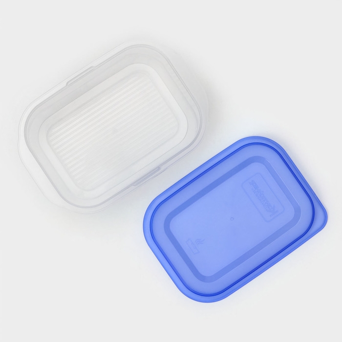 Контейнер для продуктов с паровыпуском, 750 мл, 16&times;11&times;7 см, прямоугольный, цвет микс