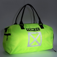 Сумка спортивная TOXIC на молнии, отдел из ПВХ, отдел для обуви, наружный карман, цвет лимон Сумка спортивная TOXIC на молнии, отдел из ПВХ, отдел для обуви, наружный карман, цвет лимон