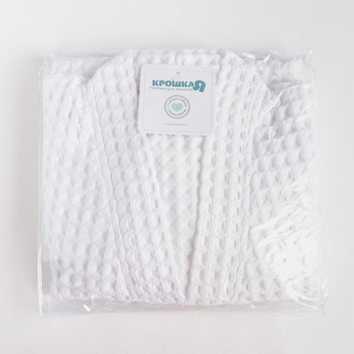 Халат вафельный детский Крошка Я Халат вафельный детский Крошка Я "Boho" размер 34 (122-128 см) цвет белый, 100% хлопок 290 г/м2