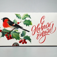 Коробка для капкейков складная с двусторонним нанесением «Снегири», 25 х 17 х 10 см, Новый год Коробка для капкейков складная с двусторонним нанесением «Снегири», 25 х 17 х 10 см, Новый год