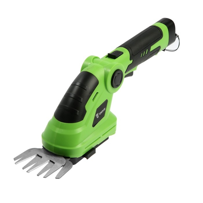 Ножницы-кусторез аккумуляторные DEKO DKGS3.6, 3.6 В, 2 Ач, Li-ion, поворотная рукоятка Ножницы-кусторез аккумуляторные DEKO DKGS3.6, 3.6 В, 2 Ач, Li-ion, поворотная рукоятка