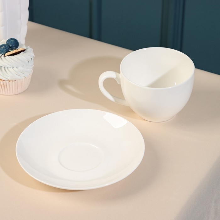 Чайная пара фарфоровая Barista, 200 мл, белая Чайная пара фарфоровая Barista, 200 мл, белая