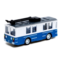 Набор металлический &laquo;Городской транспорт&raquo;, троллейбус + электричка, инерционный, масштаб 1:64