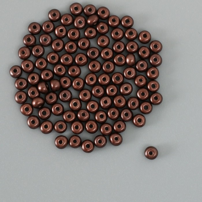 Бисер стекло 6/0 Бисер стекло 6/0 "Металлик. Горький шоколад" 10 гр