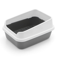 Туалет "Сима Люкс" с сеткой и бортом 30 х 39 х 19 см, серый Туалет "Сима Люкс" с сеткой и бортом 30 х 39 х 19 см, серый