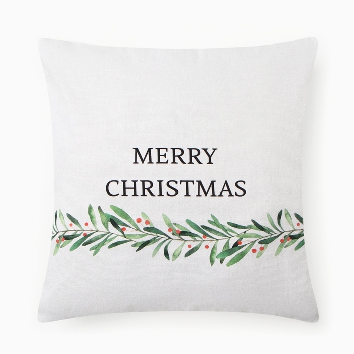 Наволочка декоративная "Этель" Merry Christmas 40х40&plusmn;4 см, 100% хлопок