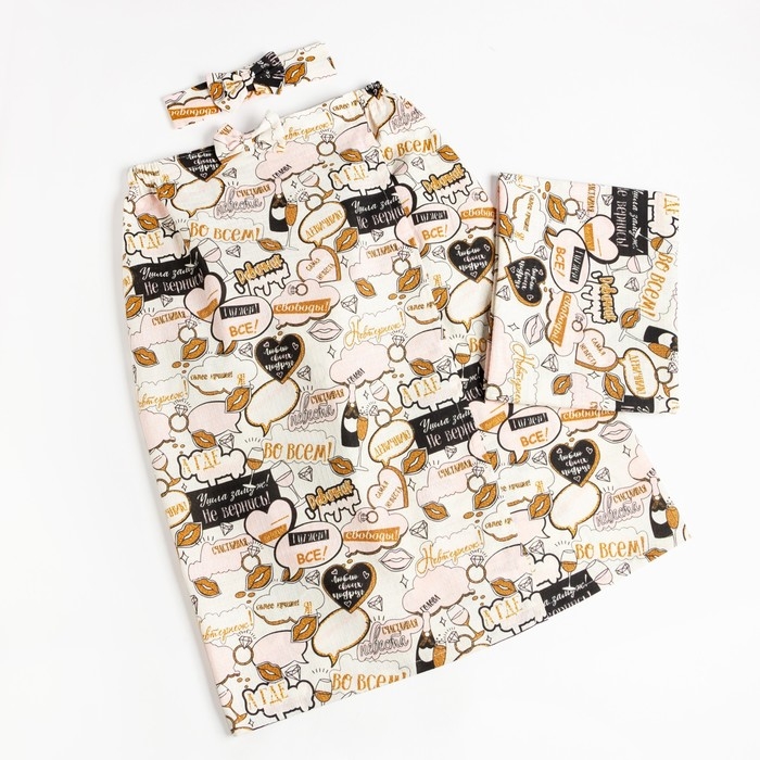 Набор для сауны Этель Набор для сауны Этель "Девичник" парео с бантиком+полотенце 80х150 см+повязка,100% хл