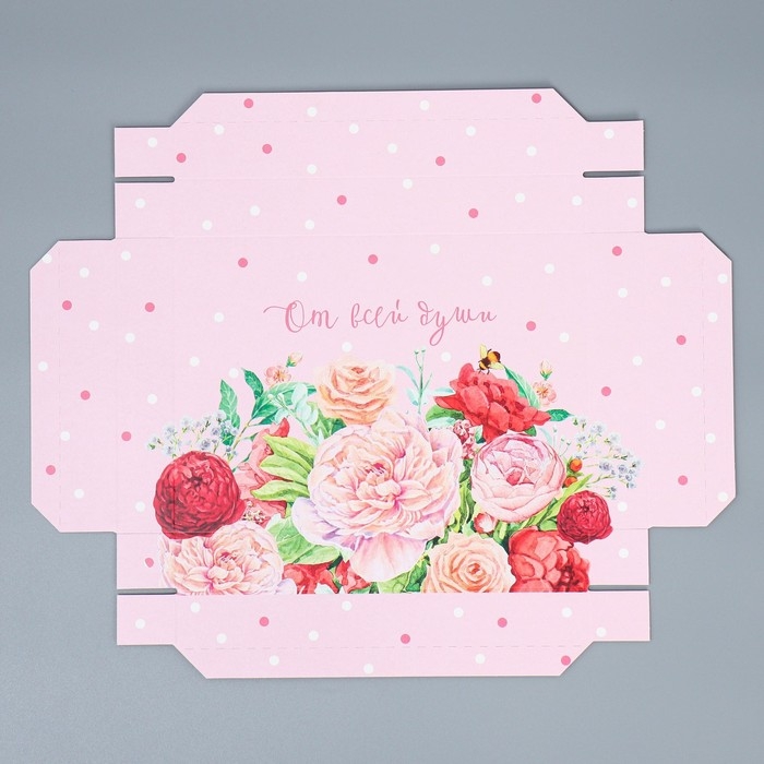 Коробка подарочная складная, упаковка, «Цветы», 21 х 15 х 7 см Коробка подарочная складная, упаковка, «Цветы», 21 х 15 х 7 см