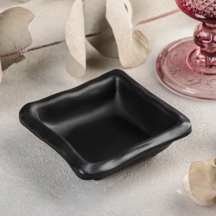 Соусник &laquo;Чёрный Восток&raquo;, 80 мл, 9&times;9&times;2,6 см, цвет чёрный