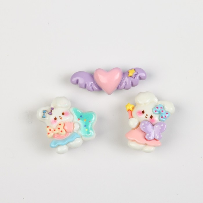 Набор пластиковых значков Набор пластиковых значков "Ты милашка", 3 шт, 2,3 х 2,2 см