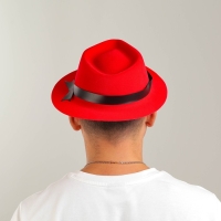 Карнавальная шляпа, с кантом, красная Карнавальная шляпа, с кантом, красная