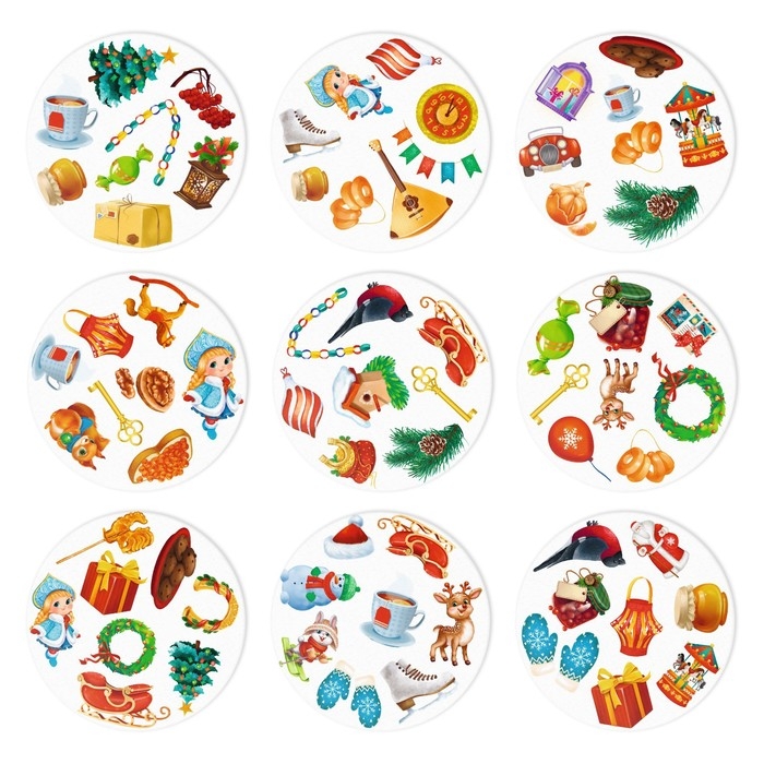 Новогодняя настольная игра &laquo;Новый год:Дуббль. Сказочный&raquo;, 55 карт, 5+