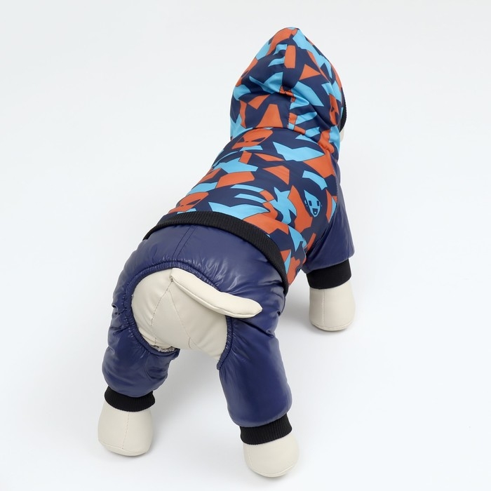 Комбинезон  "Камуфляж" на меховом подкладе, размер L  (ДС 35, ОШ 35, ОГ 45 см)