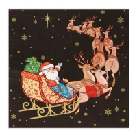 Новогодние салфетки бумажные Home Collection «Новогодний кортеж», 3 слоя, 33х33, 20 шт. Новогодние салфетки бумажные Home Collection «Новогодний кортеж», 3 слоя, 33х33, 20 шт.