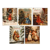 Набор мини-открыток новогодних &laquo;С Новым годом!&raquo; ретро, 35 штук, 8 x 10 см, Новый год