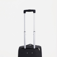 Чемодан малый 36 л (S), &laquo;Фабрика КАРТЕКС&raquo;, отдел на молнии, наружный карман, 2 колеса, цвет тёмно-серый