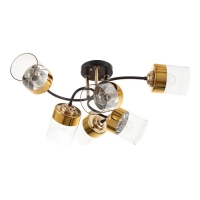 Люстра "Гардера" 6х60Вт Е27 Коричневый, золото 70,5х32,5х21см Люстра "Гардера" 6х60Вт Е27 Коричневый, золото 70,5х32,5х21см