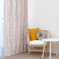 Штора портьерная Этель &laquo;Элит&raquo; цвет бежевый, на шторной ленте 130х300 см, 150гр/м2, 100% п/э