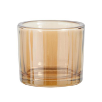 Подсвечник стекло на 1 свечу "Стакан" прозрачный оранжевый 8х9,3х9,3 см Подсвечник стекло на 1 свечу "Стакан" прозрачный оранжевый 8х9,3х9,3 см