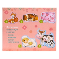 Макси- пазлы &laquo;Кто чей малыш&raquo;, 5 пазлов, 20 деталей